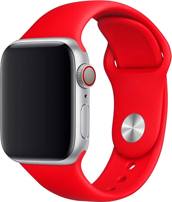 Apple Watch řemínek jednobarevný 38/40/41mm a 42/44/45/46/49mm Barva: Jasně červená, Pro Apple Watch velikost: 42/44/45/46/49mm, Velikost náramku: S (Obvod ruky 16,5 až 20,5cm)