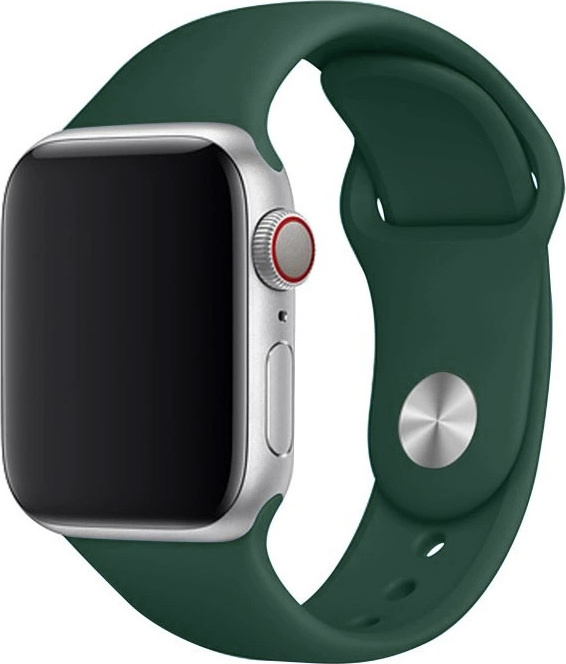 Apple Watch řemínek jednobarevný 38/40/41mm a 42/44/45/46/49mm Barva: Armádní zelená, Pro Apple Watch velikost: 42/44/45/46/49mm, Velikost náramku: L (Obvod ruky 18,5 - 23cm)