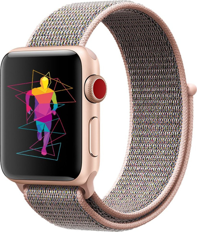 Nylonový řemínek pro Apple Watch 42/44/45/46/49mm Barevná varianta: Pískově Růžová
