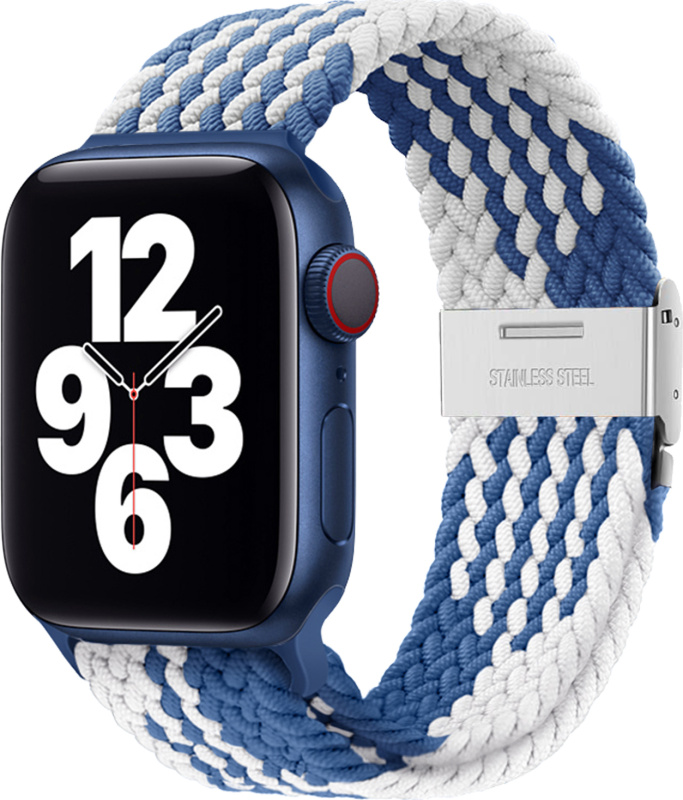 Pletený řemínek pro Apple Watch 38/40/41/42(S10)mm Barevná varianta: Modro-bílý