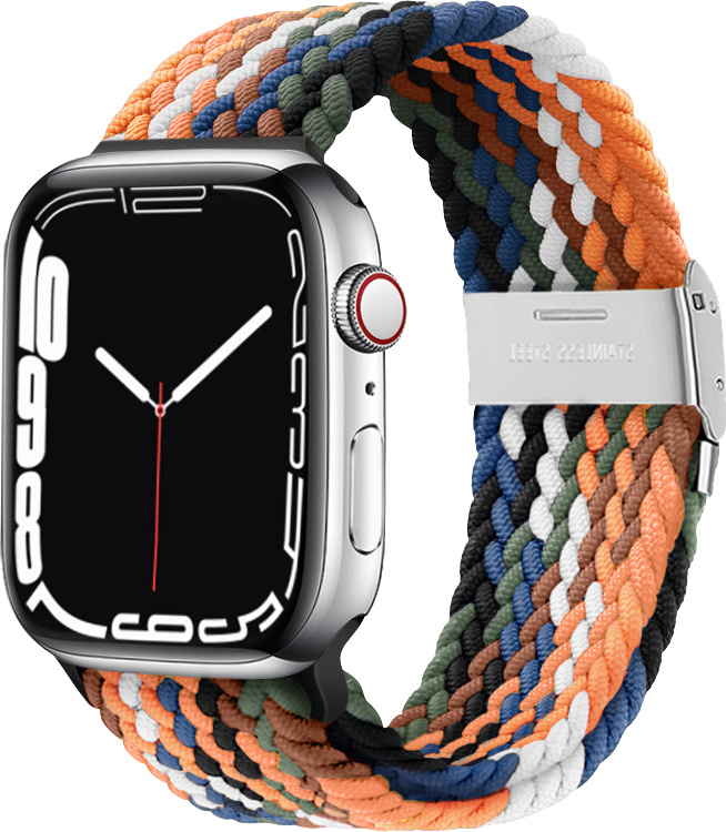 Pletený řemínek pro Apple Watch 38/40/41/42(S10)mm Barevná varianta: Oranžovo-modro-zelený