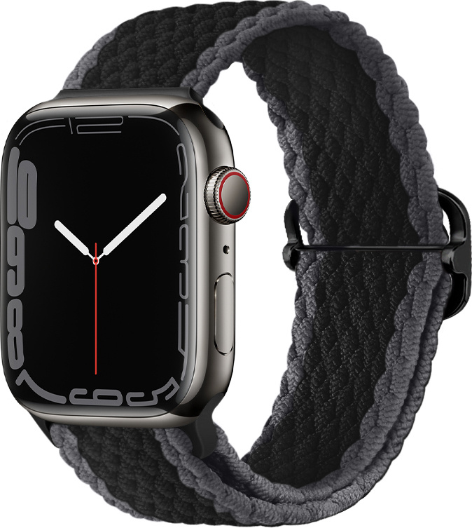 Pletený řemínek se sponou pro Apple Watch 38/40/41/42(S10)mm Barevná varianta: Černo-Šedý