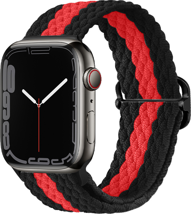 Pletený řemínek se sponou pro Apple Watch 42/44/45/46/49mm Barevná varianta: Černo-červené