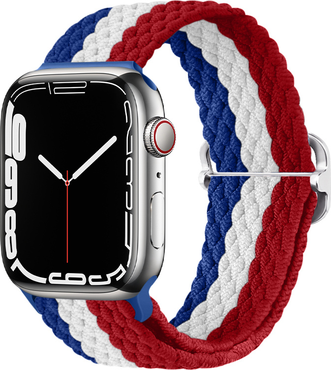 Pletený řemínek se sponou pro Apple Watch 42/44/45/46/49mm Barevná varianta: Modro-bílo-červený