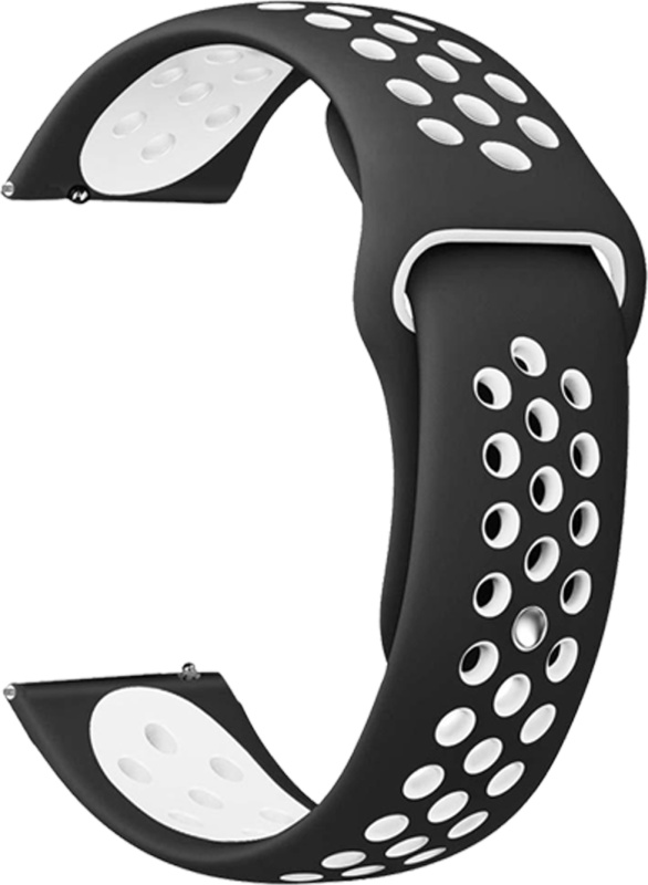 Perforovaný řemínek 22mm Barevná varianta: Černo-Bílý