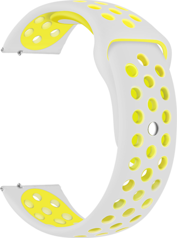 Perforovaný řemínek 22mm Barevná varianta: Šedo-Žlutý