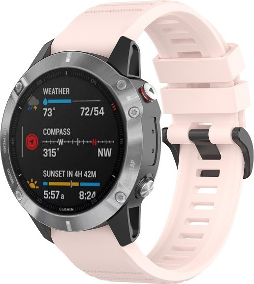 QuickFit silikonový řemínek s přezkou 26mm Barevná varianta: Světle růžový