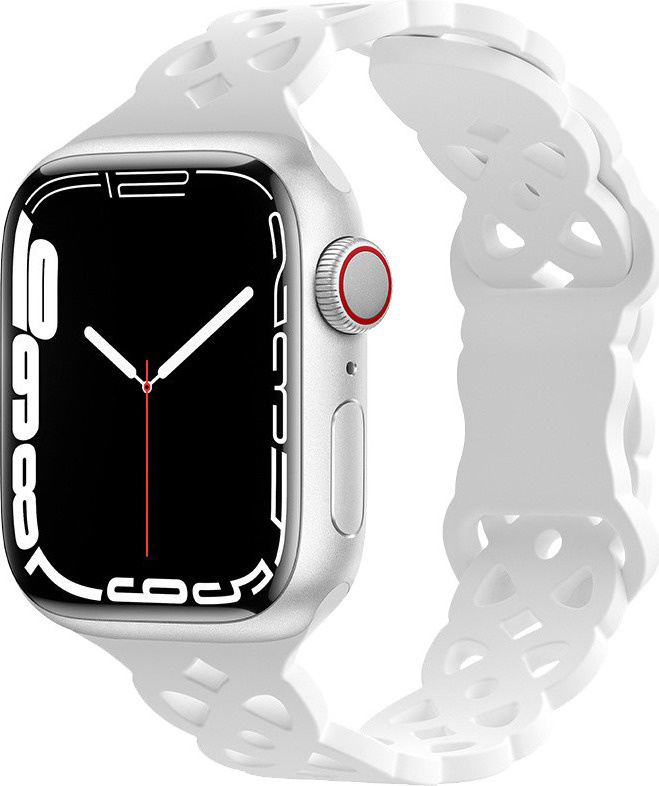 Silikonový úzký perforovaný řemínek pro Apple Watch 38/40/41/42(S10)mm Barevná varianta: Bílý