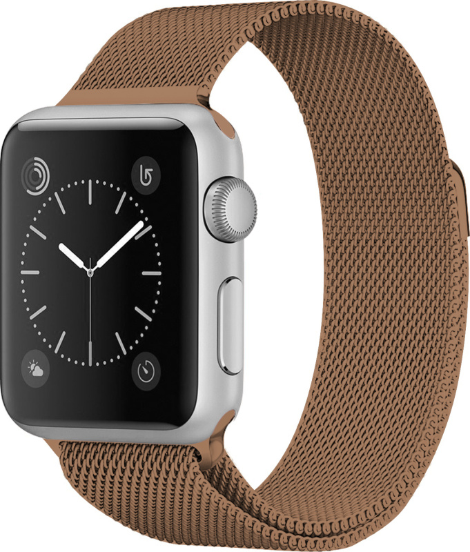 Milánský tah magnetický pro Apple Watch 42/44/45/46/49mm Barevná varianta: Hnědá
