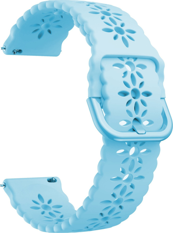 Řemínek s perforováním a přezkovým zapínáním 20mm Barevná varianta: Světle modrá s barevnou přezkou