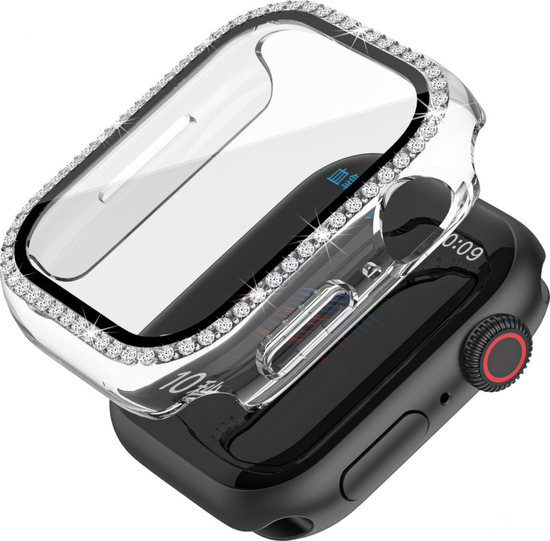 Ochranné kamínkové pouzdro se sklíčkem pro Apple Watch 44mm Barevná varianta: Průhledný