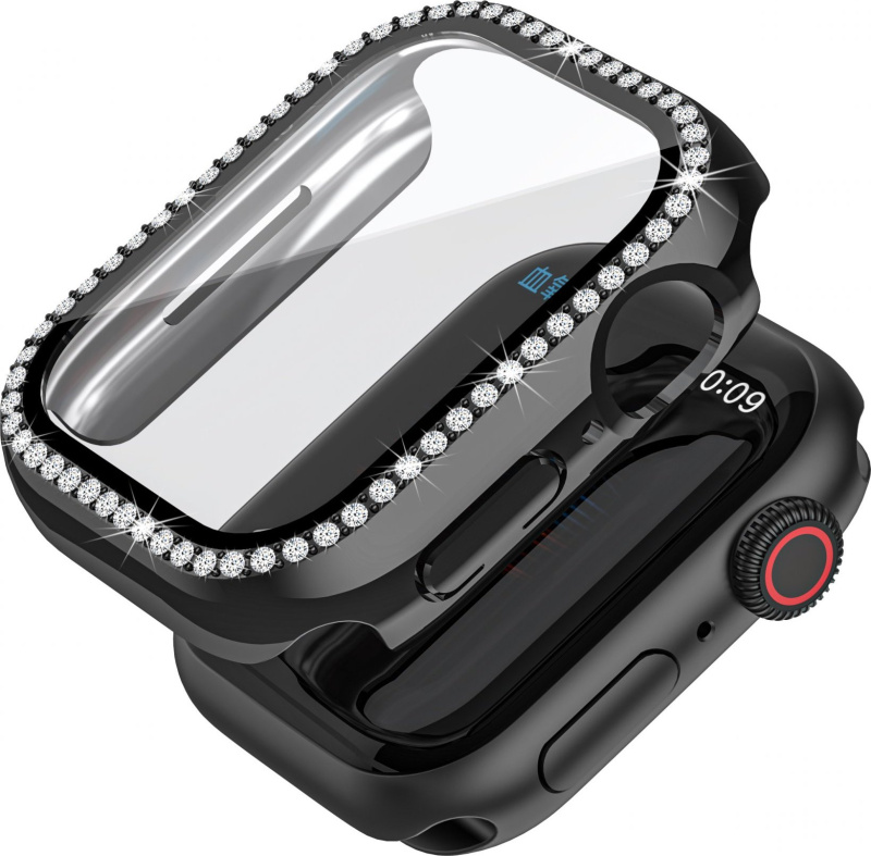 Ochranné kamínkové pouzdro se sklíčkem pro Apple Watch 42mm Barevná varianta: Černý