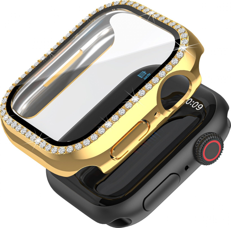 Ochranné kamínkové pouzdro se sklíčkem pro Apple Watch 38mm Barevná varianta: Zlatý