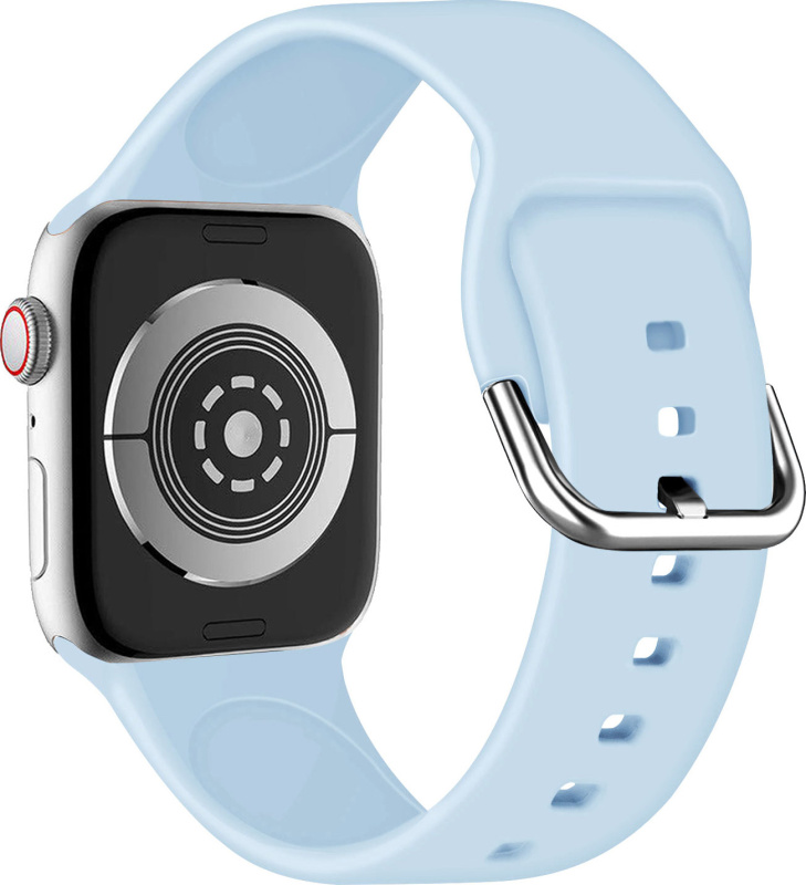 Jednobarevný řemínek s přezkou pro Apple Watch 42/44/45/46/49mm Barva náramku: Modro-Šedá