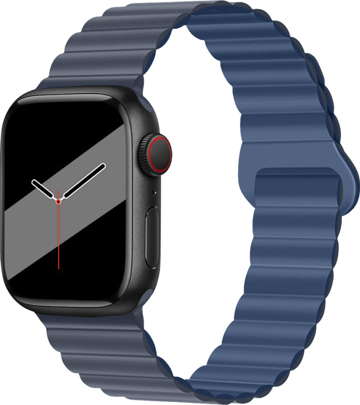 Silikonový magnetický řemínek pro Apple Watch 38/40/41/42(S10)mm Barva: Tmavě modrá