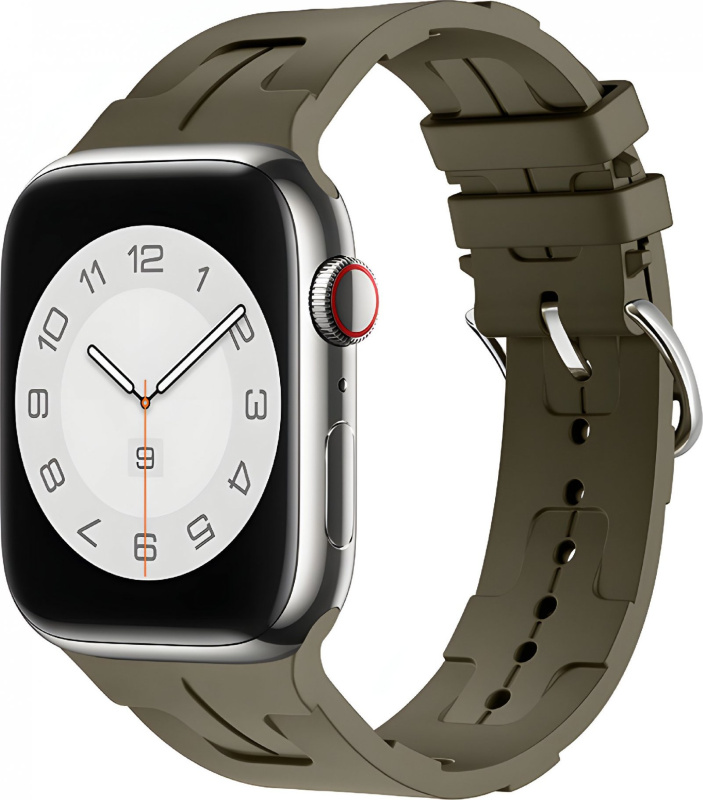 Silikonový řemínek se vzorkem pro Apple Watch 38/40/41mm Barva náramku: Khaki