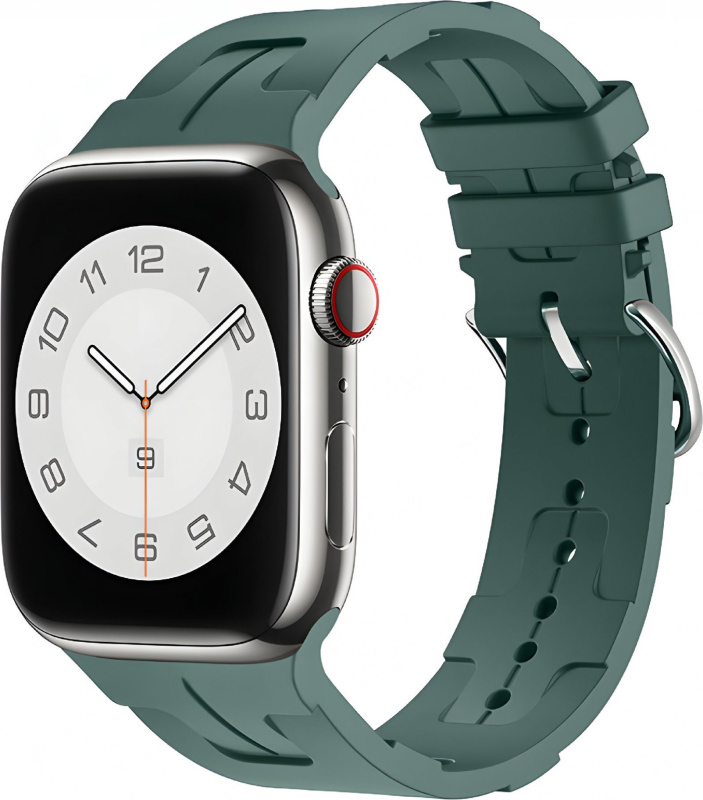 Silikonový řemínek se vzorkem pro Apple Watch 38/40/41mm Barva náramku: Zelená