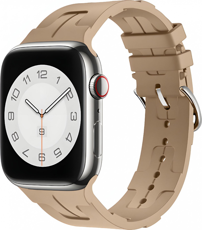 Silikonový řemínek se vzorkem pro Apple Watch 38/40/41mm Barva náramku: Kapučíno