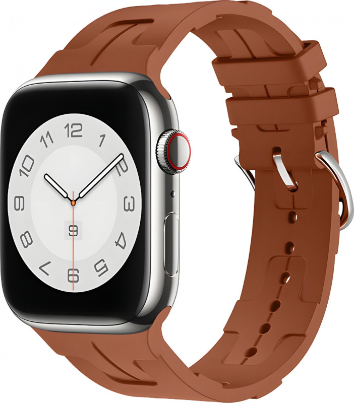 Silikonový řemínek se vzorkem pro Apple Watch 38/40/41mm Barva náramku: Hnědá