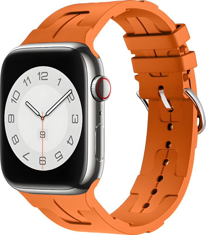 Silikonový řemínek se vzorkem pro Apple Watch 38/40/41mm Barva náramku: Oranžová