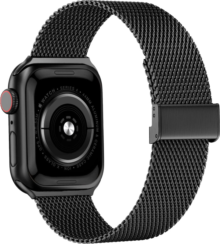 Milánský tah s přezkou pro Apple Watch 42/44/45/46/49mm Barevná varianta: Černá