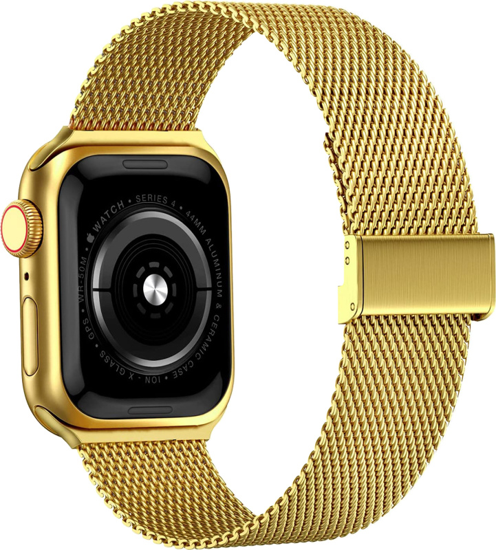 Milánský tah s přezkou pro Apple Watch 42/44/45/46/49mm Barevná varianta: Zlatá