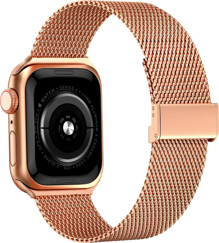 Milánský tah s přezkou pro Apple Watch 42/44/45/46/49mm Barevná varianta: Růžovo-zlatá