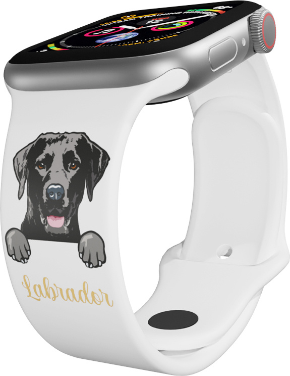 Apple watch řemínek Labradorský retrívr Rozměr: 38/40/41/42(S10)mm, barva pásku: bílá