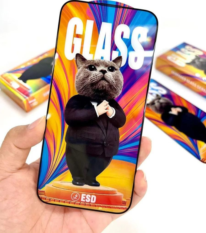 3D Ochranné tvrzené sklo na iPhone 11 Pro Max - Mr. Cat ESD
