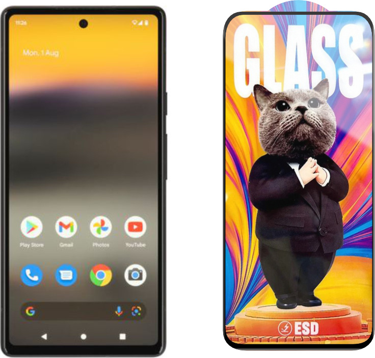 3D Ochranné tvrzené sklo na Google Pixel 6 - Mr. Cat ESD