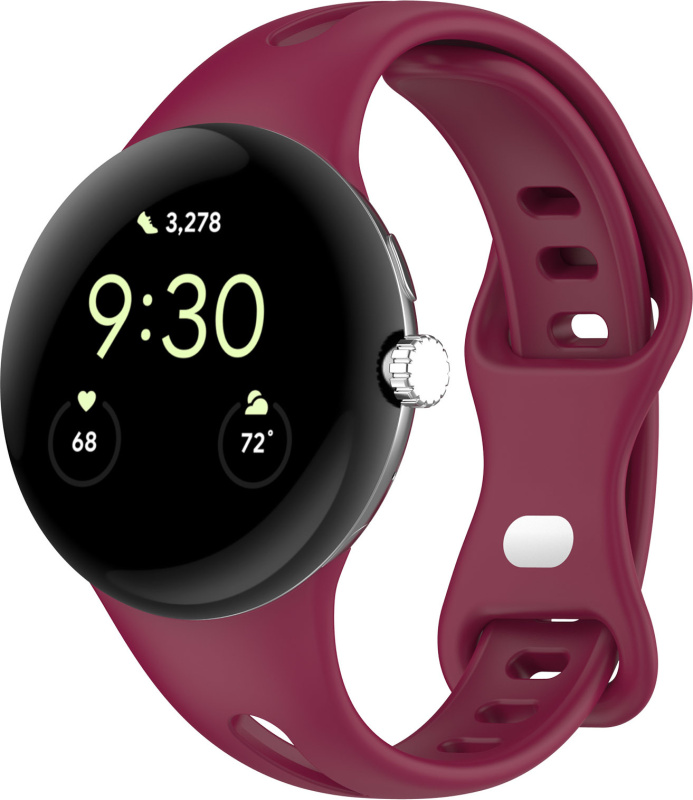 Jednobarevný náhradní řemínek Google Pixel Watch Barva náramku: Vínová (Světlejší červeno-hnědá)