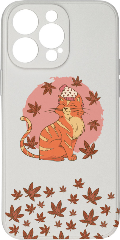 Kryt Kočka v listí pro iPhone 15 Pro