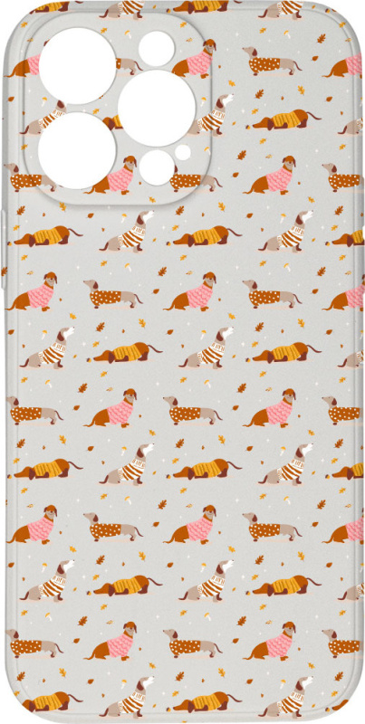 Kryt Jezevčíci ve svetru pro iPhone 15 Pro