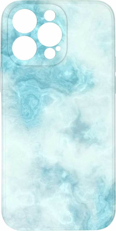 Kryt Světle modrý mramor pro iPhone 15 Pro Max