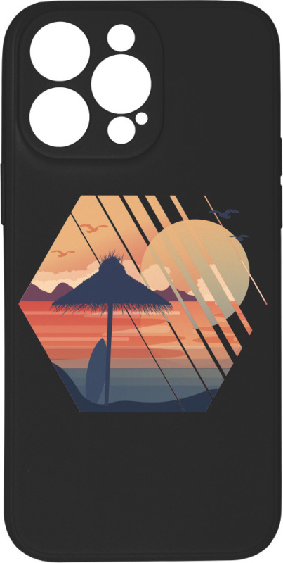 Kryt Západ slunce černý pro iPhone 15 Pro Max