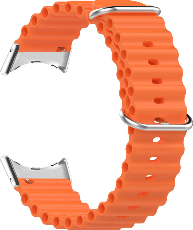 Vroubkovaný řemínek s přezkou pro Google Pixel Watch Barva náramku: Oranžová