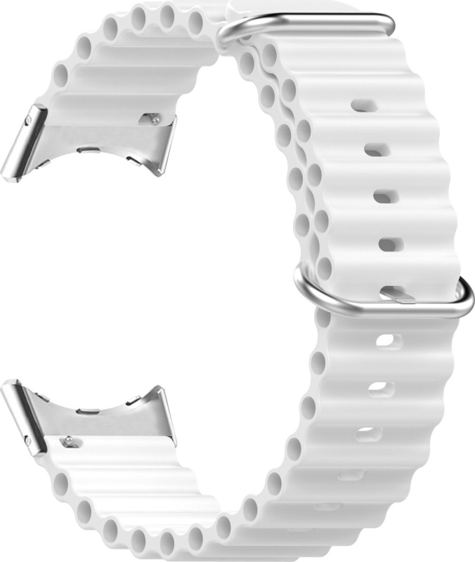 Vroubkovaný řemínek s přezkou pro Google Pixel Watch Barva náramku: Bílá