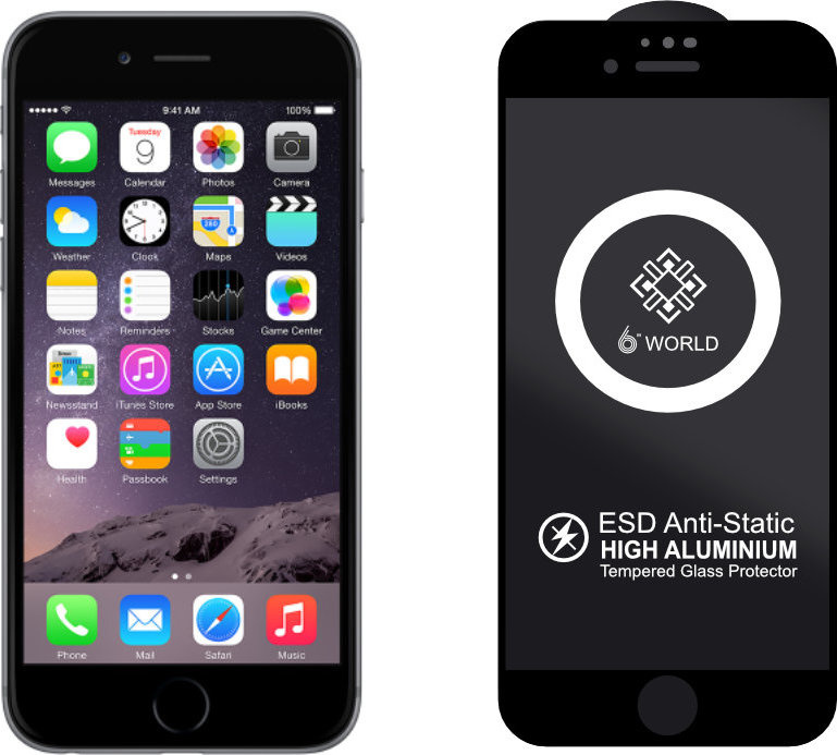 ESD 3D Ochranné tvrzené sklo černé na iPhone 7/8