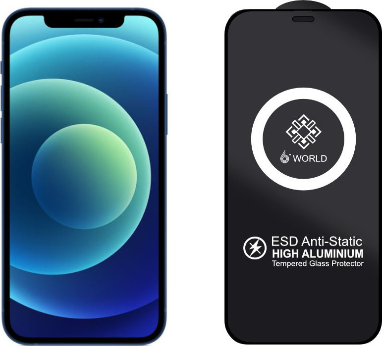 ESD 3D Ochranné tvrzené sklo na iPhone 12/12 Pro