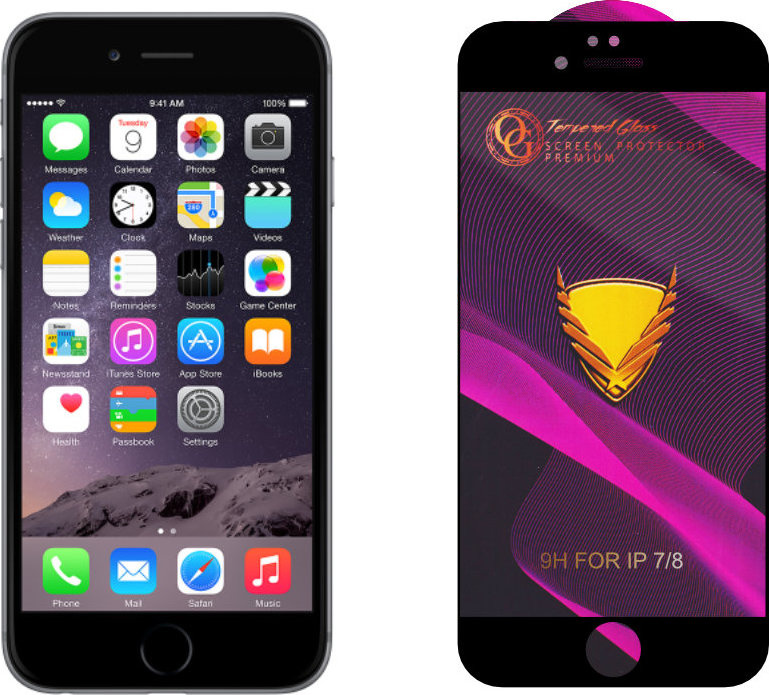 3D Ochranné tvrzené sklo černé na iPhone 7/8