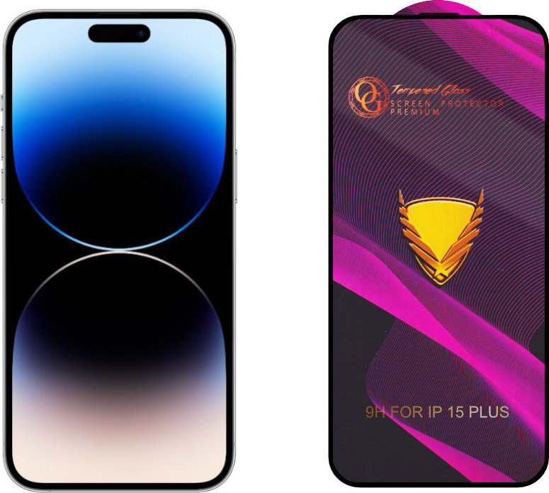 3D Ochranné tvrzené sklo na iPhone 15 Plus