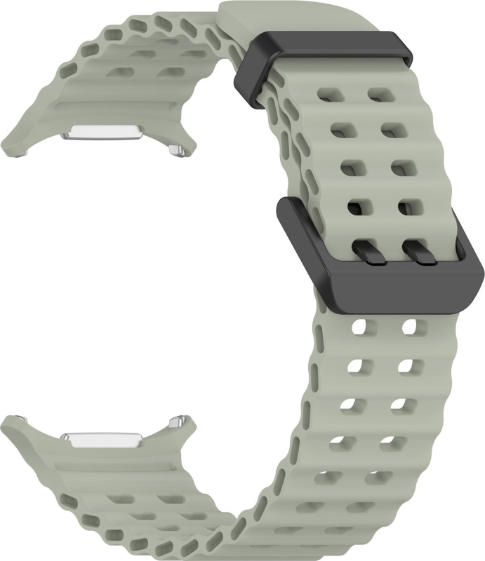 Perforovaný řemínek pro Samsung Galaxy Watch Ultra Barva náramku: Šedo-zelená