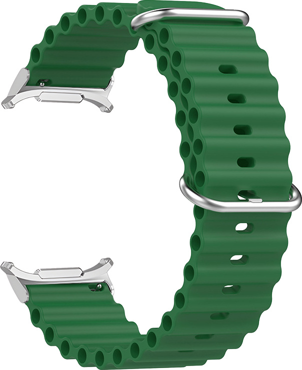 Vroubkovaný řemínek pro Samsung Galaxy Watch Ultra Barva náramku: Zelená