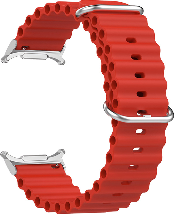 Vroubkovaný řemínek pro Samsung Galaxy Watch Ultra Barva náramku: Červená