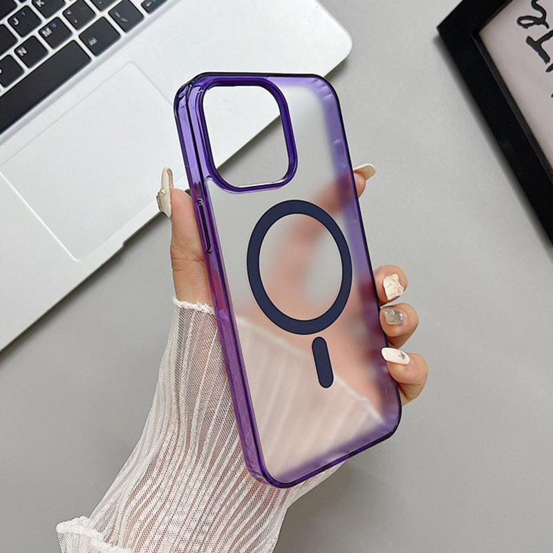 Magsafe průhledně fialový kryt pro iPhone 14