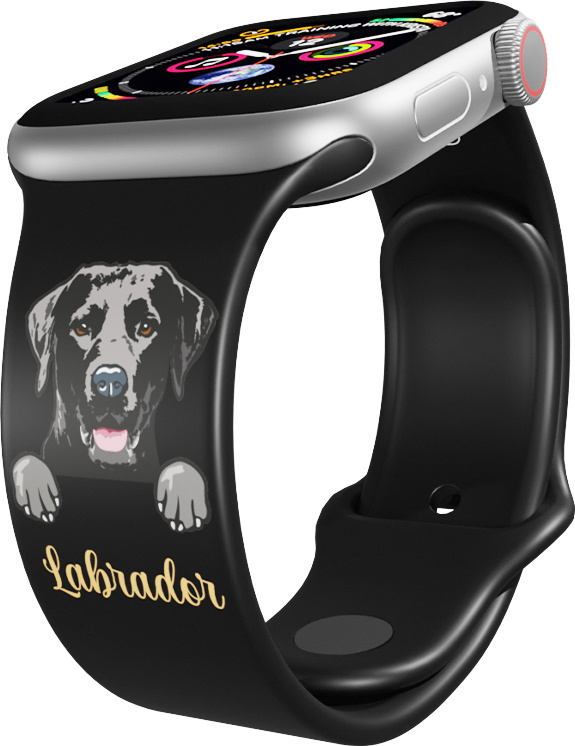 Apple watch řemínek Labradorský retrívr Rozměr: 38/40/41/42(S10)mm, barva pásku: černá