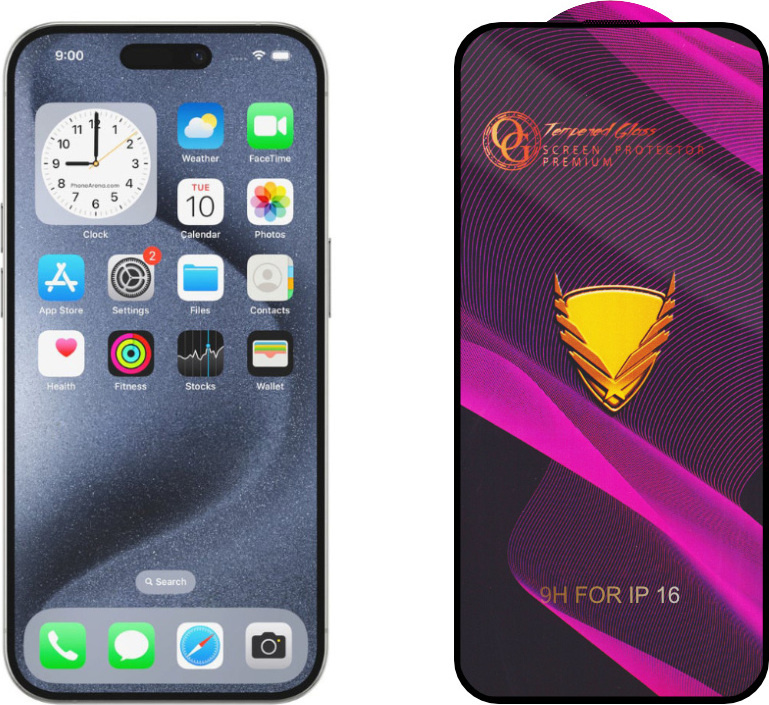 3D Ochranné tvrzené sklo na iPhone 16