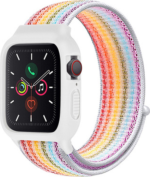Nylonový set 2v1 pro Apple Watch 38/40/41/42(S10)mm Barevná varianta: Sedm Barev