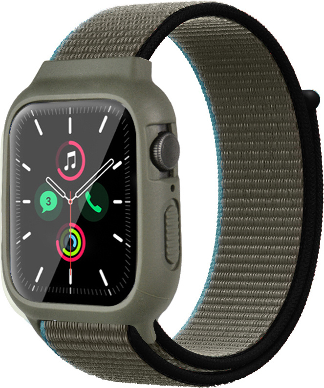 Nylonový set 2v1 pro Apple Watch 38/40/41/42(S10)mm Barevná varianta: Khaki-černo-modrá