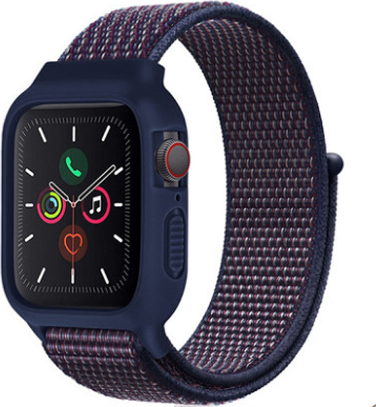 Nylonový set 2v1 pro Apple Watch 42/44/45mm Barevná varianta: Modro-Fialová